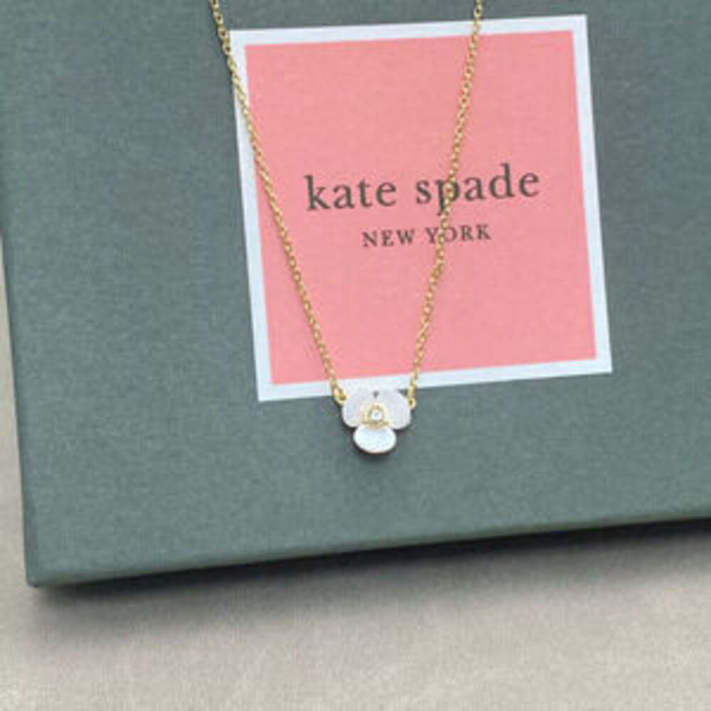 kate spade Natural Shell Flower Pendant Necklace